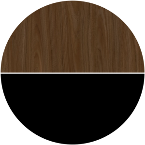 پایه مشکی با رویه MDF لیون تیره